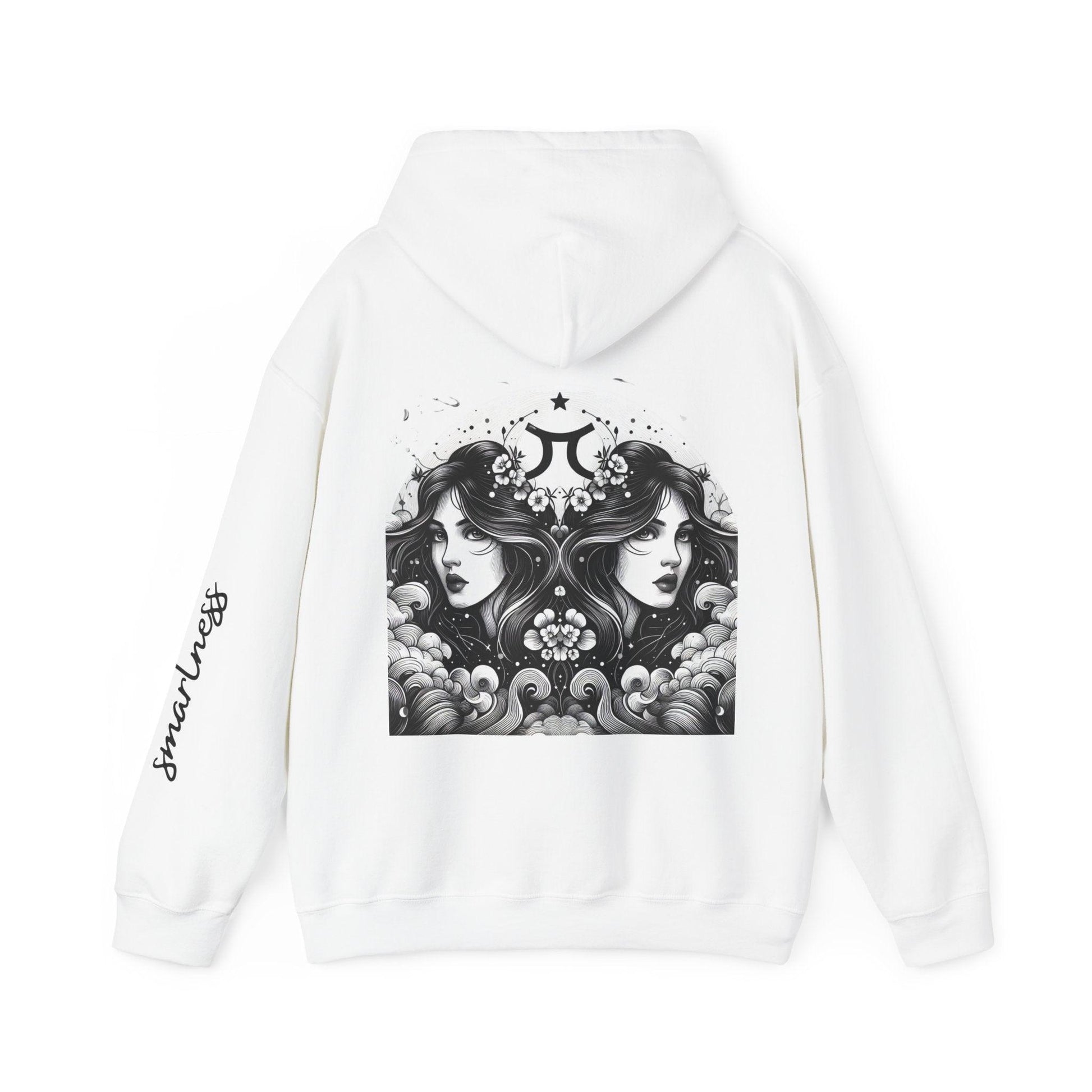 Unisex Hooded Sweatshirt - Gemini Sign - Pardalês_Free Lifestyle