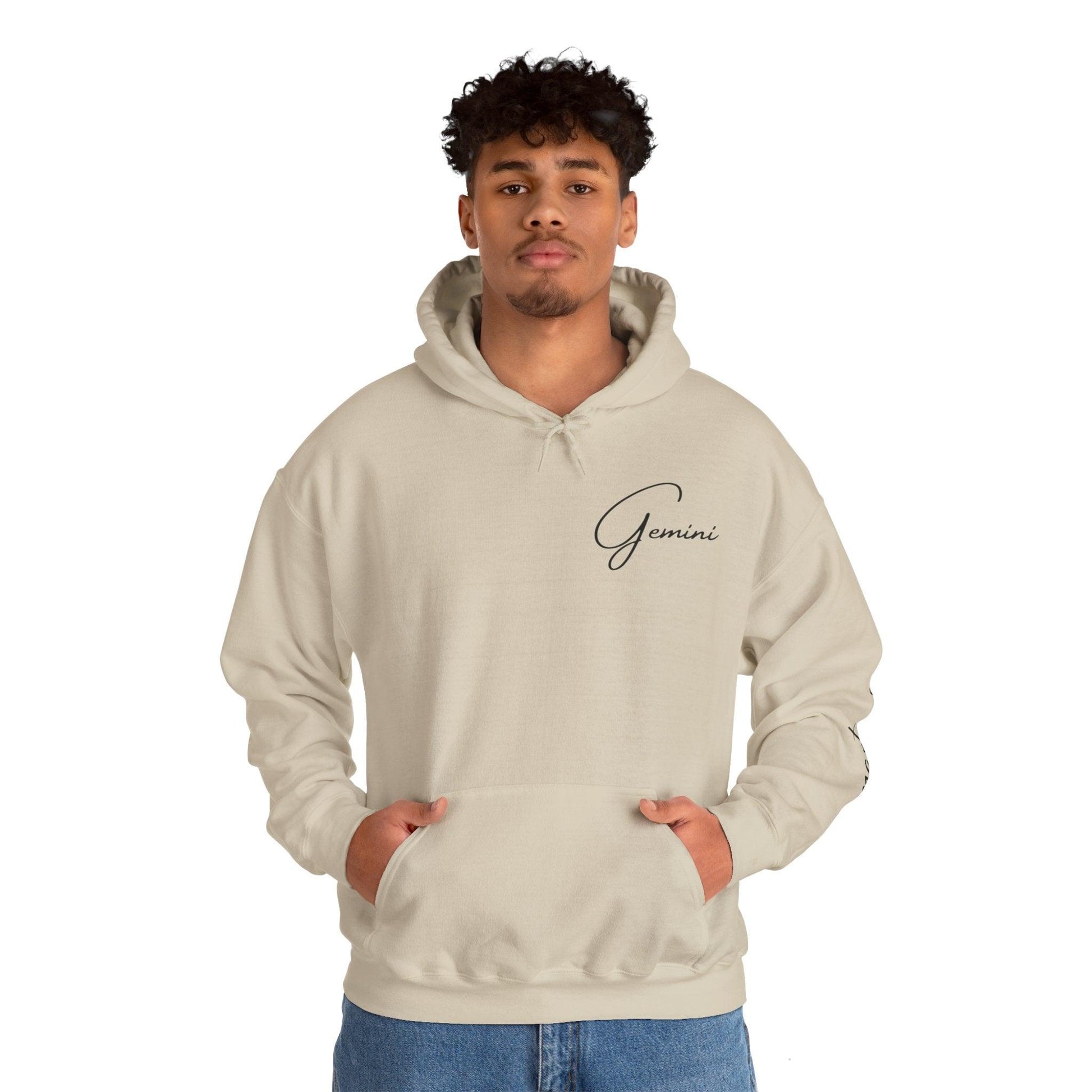 Unisex Hooded Sweatshirt - Gemini Sign - Pardalês_Free Lifestyle