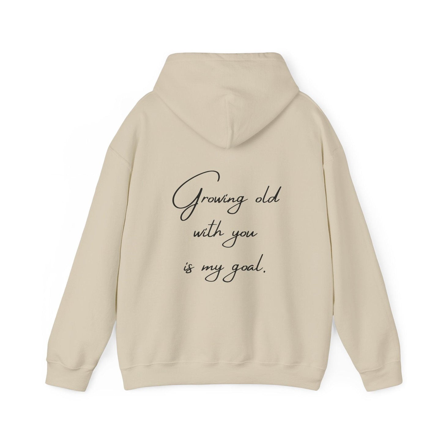 Unisex Hooded Sweatshirt - Valentine's Day - Growing old - Couple Shirt 1/2 - Pardalês_Free Lifestyle