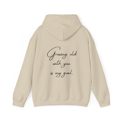 Unisex Hooded Sweatshirt - Valentine's Day - Growing old - Couple Shirt 1/2 - Pardalês_Free Lifestyle