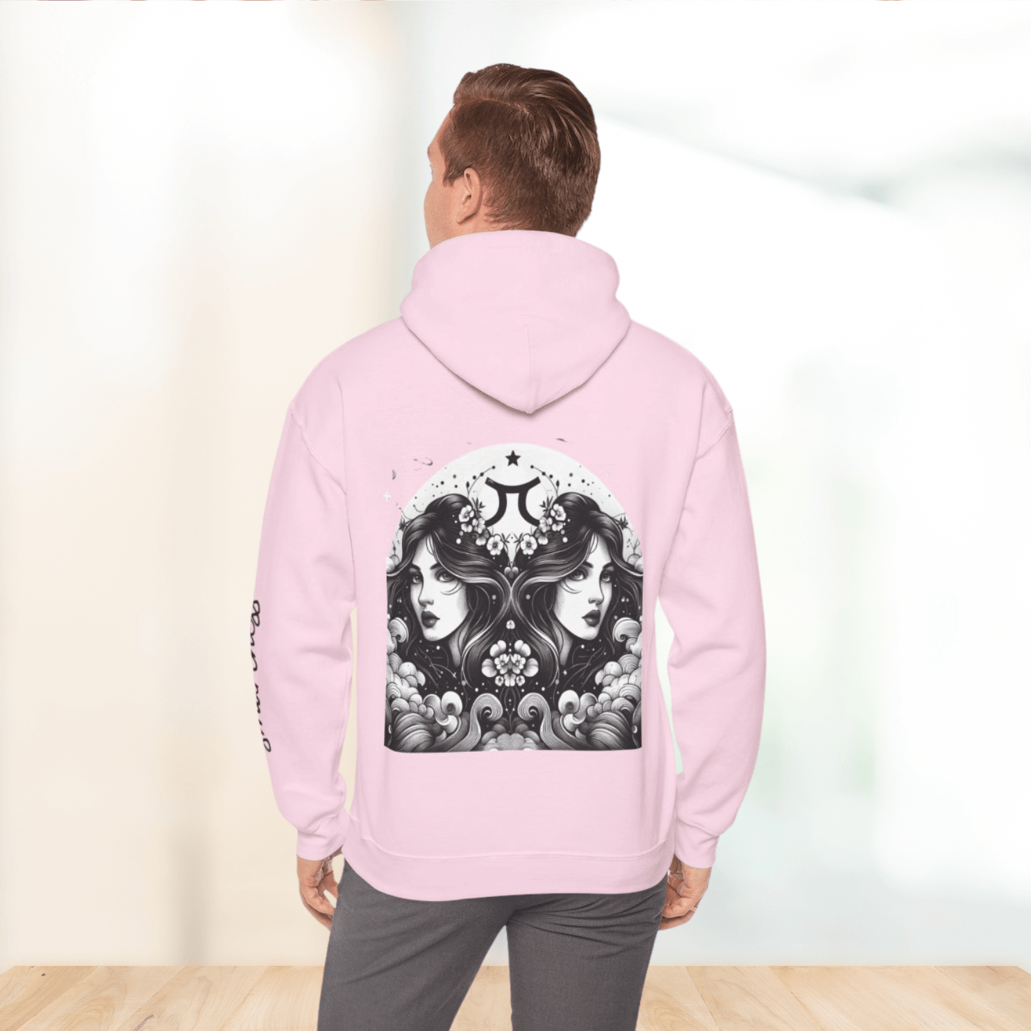 Unisex Hooded Sweatshirt - Gemini Sign - Pardalês_Free Lifestyle