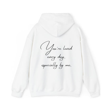 Unisex Hooded Sweatshirt - Valentine's Day - Loved Everyday - Pardalês_Free Lifestyle