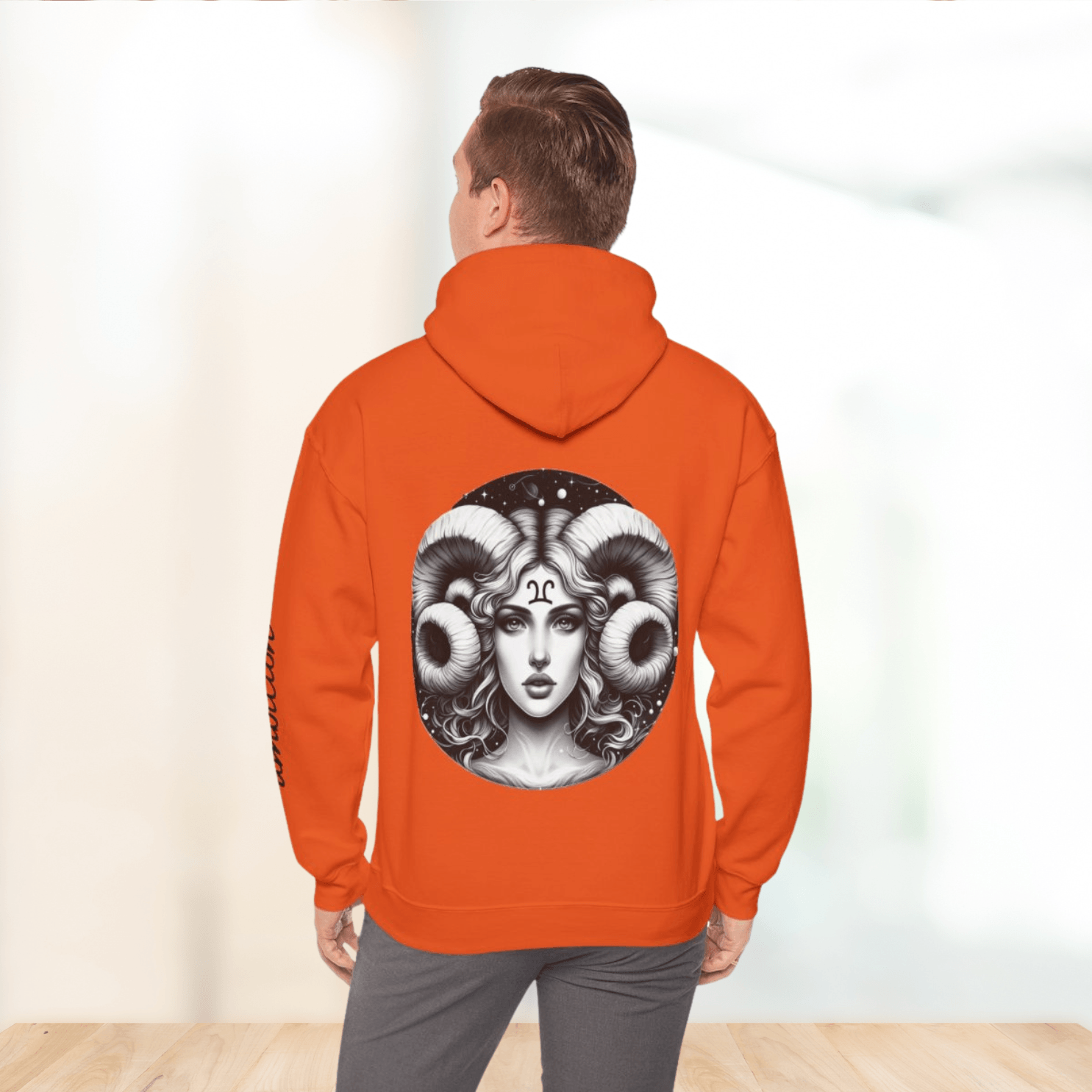 Unisex Hooded Sweatshirt - Aries Sign - Pardalês_Free Lifestyle