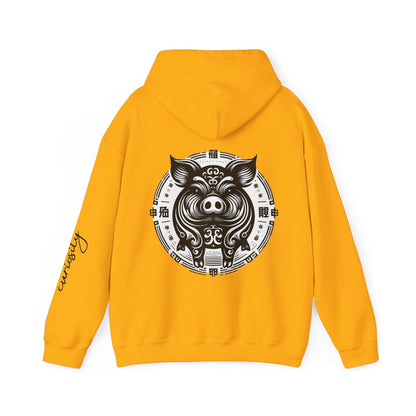 Unisex Hooded Sweatshirt - Chinese Zodiac Pig - Pardalês_Free Lifestyle