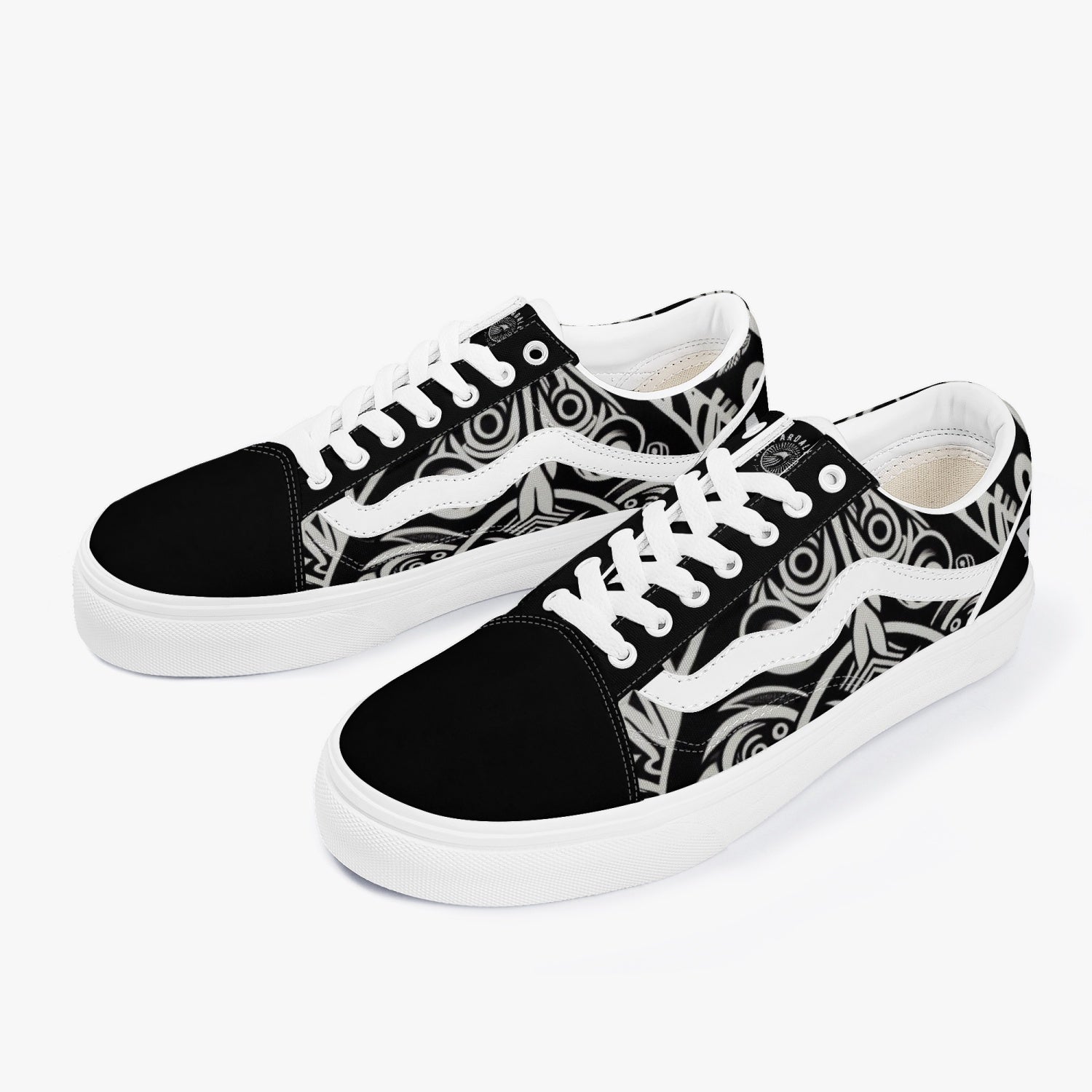 229. Trendy Low-Top Canvas Sneakers Pardalês_Free Lifestyle