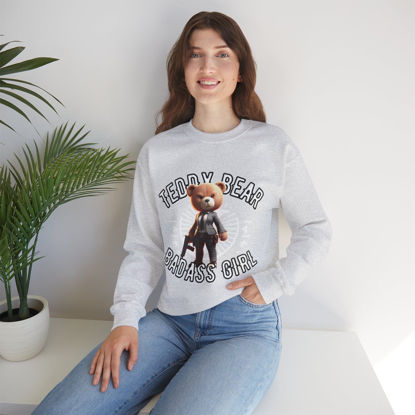 Unisex Sweatshirt - Teddy Badass Girl - Pardalês_Free Lifestyle