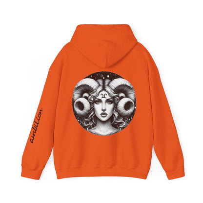 Unisex Hooded Sweatshirt - Aries Sign - Pardalês_Free Lifestyle