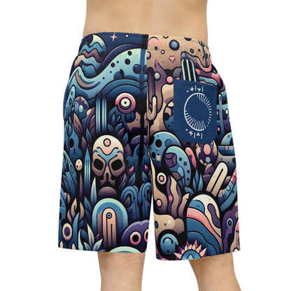 Men Long Shorts - Abstract Art