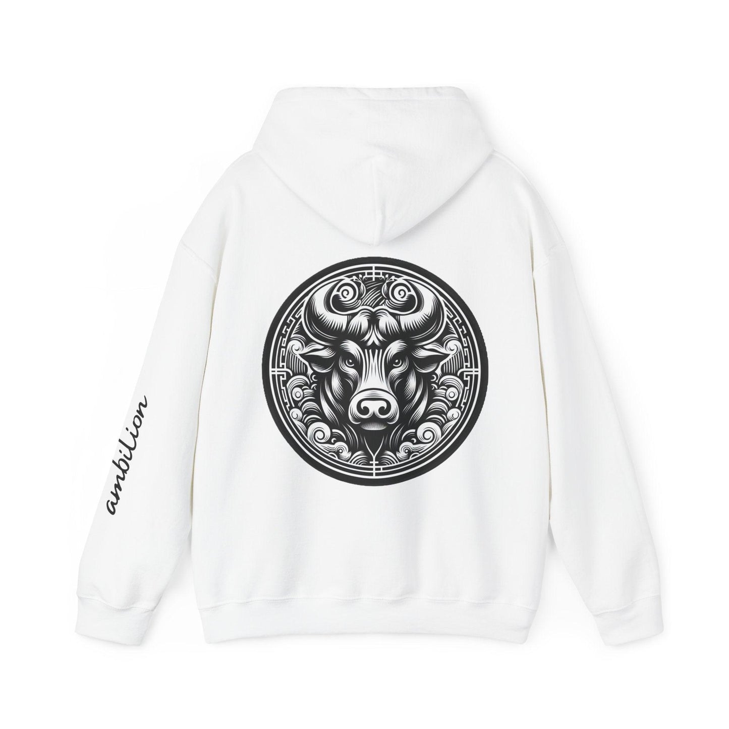 Unisex Hooded Sweatshirt - Chinese Zodiac Bull - Pardalês_Free Lifestyle