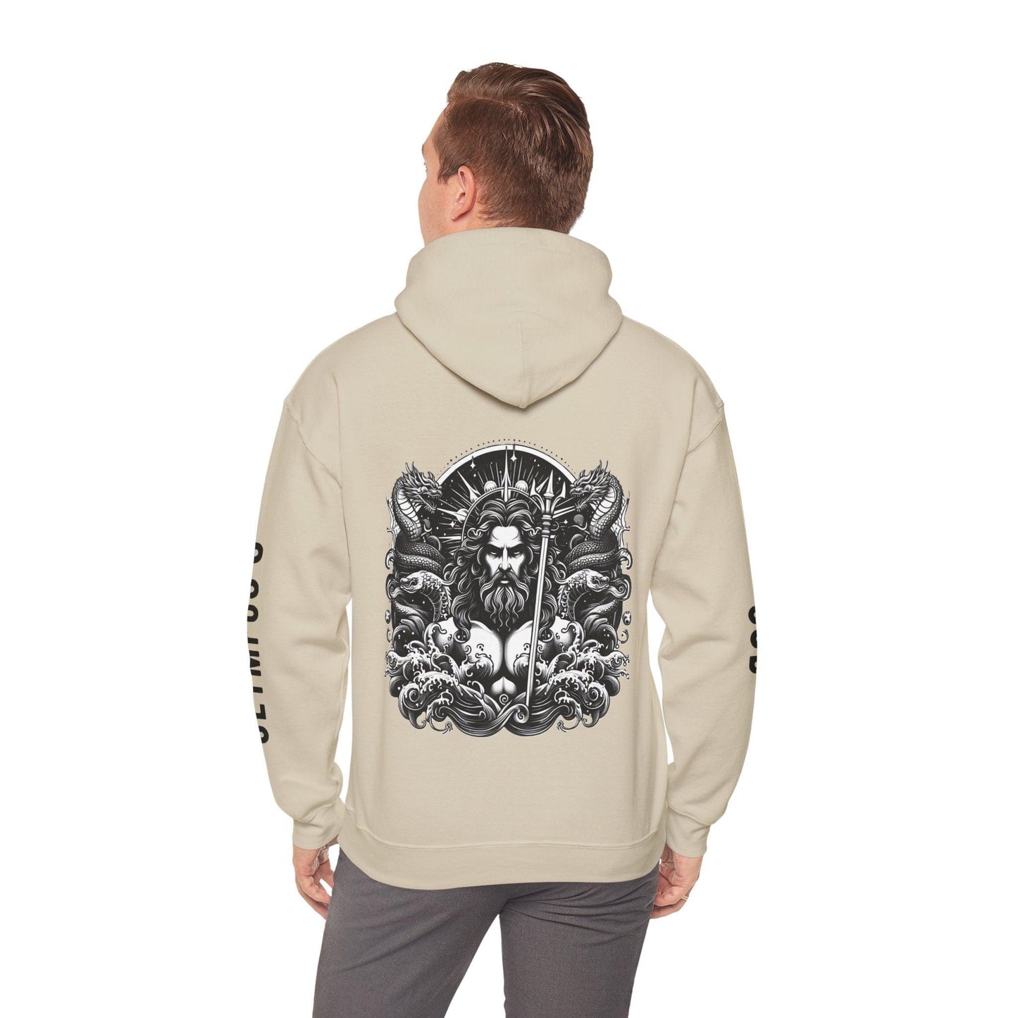 Unisex Hooded Sweatshirt - Olympus's God Poseidon - Pardalês_Free Lifestyle