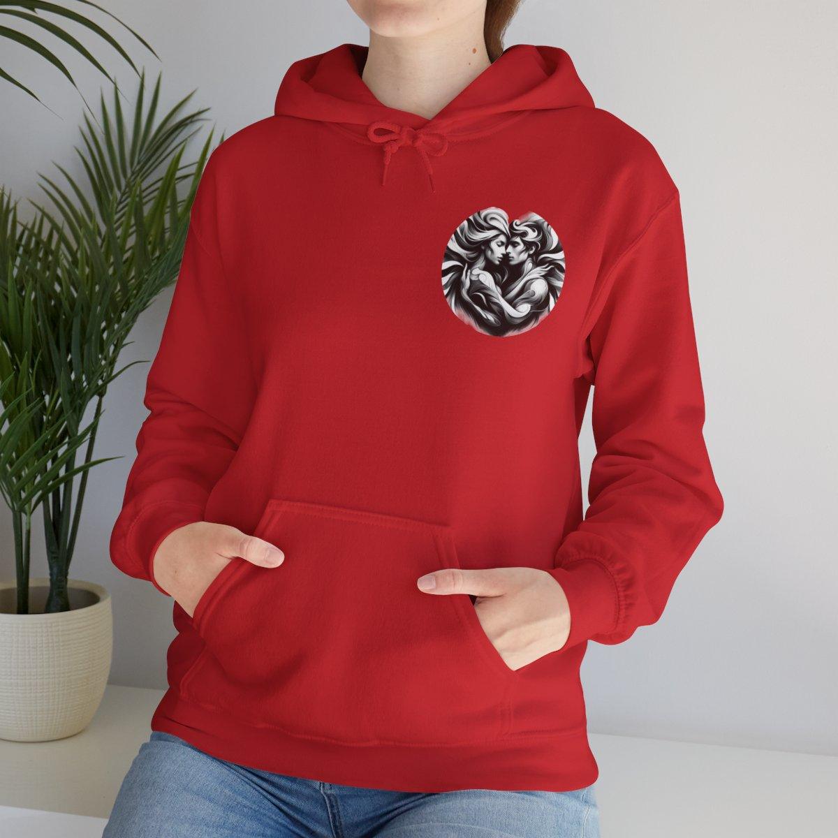 Unisex Hooded Sweatshirt - Valentine's Day - Melody- Couple Shirt 1/2 - Pardalês_Free Lifestyle