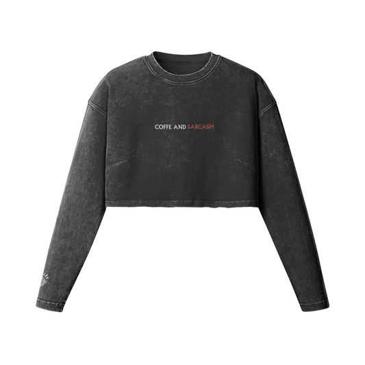 Crop Top Female Long-Sleeve Sarcasm - Pardalês_Free Lifestyle