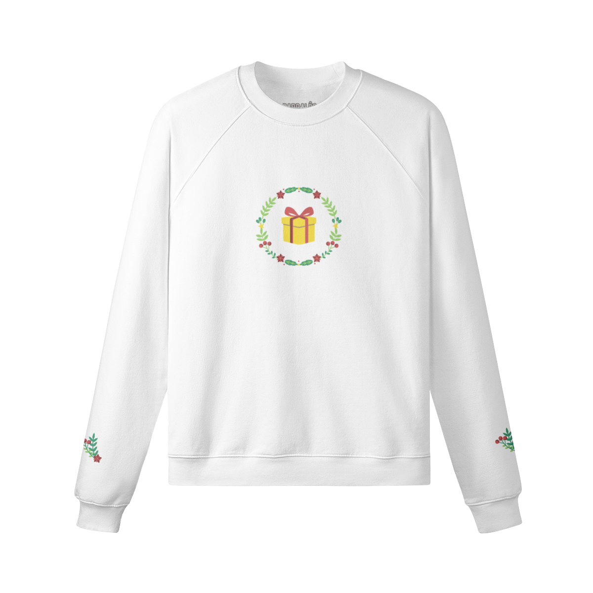 Sweatshirt Unisex Fleece-lined Presente and Wreath PODpartner