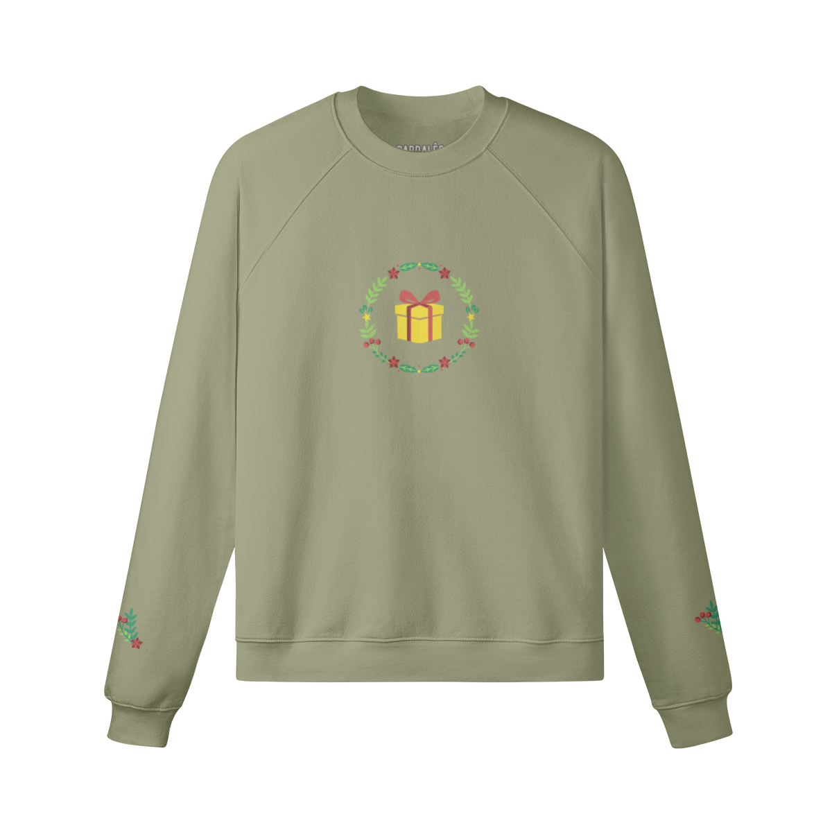 Sweatshirt Unisex Fleece-lined Presente and Wreath PODpartner